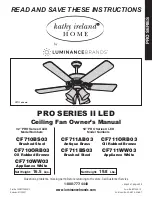 Предварительный просмотр 1 страницы Luminance Brands Kathy ireland CF710BS03 Owner'S Manual