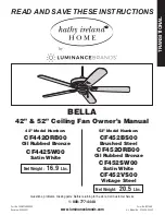 Luminance Brands Kathy Ireland Home BELLA CF442ORB00 Instructions Manual preview