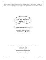 Предварительный просмотр 24 страницы Luminance Brands kathy ireland HOME CF145LBS00 Owner'S Manual