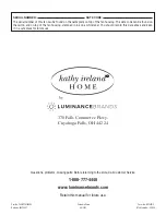 Предварительный просмотр 28 страницы Luminance Brands kathy ireland home CF835AP00 Owner'S Manual