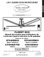 Предварительный просмотр 33 страницы Luminance Brands Kathy Ireland Home CF840BQ00 Owner'S Manual