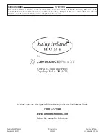 Preview for 30 page of Luminance Brands kathy ireland HOME CF930LBS00 Owner'S Manual