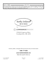 Preview for 30 page of Luminance Brands Kathy Ireland Home Highpointe LED CF205LBQ01 Owner'S Manual