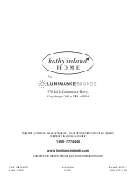 Preview for 24 page of Luminance Brands Kathy Ireland Home LK354 Owner'S Manual