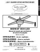 Предварительный просмотр 27 страницы Luminance Brands kathy ireland HOME MIDWAY ECO LED CF955LBS00 Owner'S Manual