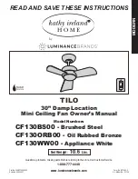 Luminance Brands Kathy Ireland Home TILO CF130BS00 Instructions Manual предпросмотр