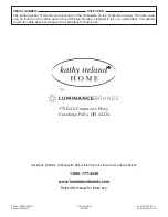 Предварительный просмотр 12 страницы Luminance Brands kathy ireland home Owner'S Manual