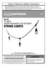 Preview for 1 page of Luminar Outdoor 56521 Owner'S Manual & Safety Instructions