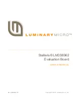 Предварительный просмотр 1 страницы Luminary Micro Stellaris LM3S2110 User Manual