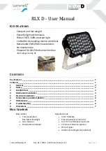 LUMINELL RLX D User Manual preview