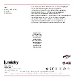 Предварительный просмотр 8 страницы Lumisky LADY C110 User Manual