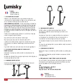 Preview for 2 page of Lumisky STANDY W15O User Manual