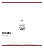 Preview for 12 page of Lumisky STANDY W15O User Manual