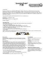 Preview for 2 page of LumiSource boomchair FX2 Owner'S Manual