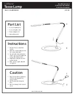 Preview for 1 page of LumiSource LS-LED TASSO 211101 Assembly Instructions