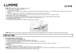 Предварительный просмотр 4 страницы Lumme 5056142102886 User Manual