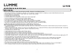 Предварительный просмотр 12 страницы Lumme 5056142102886 User Manual