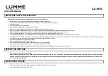 Предварительный просмотр 5 страницы Lumme 5060404139756 User Manual