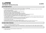 Предварительный просмотр 7 страницы Lumme 5060404139756 User Manual