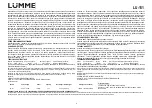 Предварительный просмотр 4 страницы Lumme LU-151 User Manual