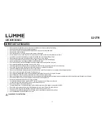 Preview for 5 page of Lumme LU-216 User Manual