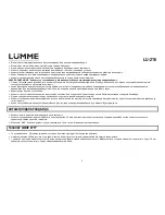 Preview for 9 page of Lumme LU-216 User Manual