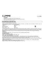 Предварительный просмотр 7 страницы Lumme LU-3208 User Manual