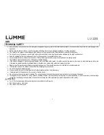 Предварительный просмотр 8 страницы Lumme LU-3208 User Manual