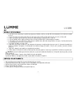 Предварительный просмотр 28 страницы Lumme LU-3208 User Manual