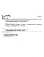 Предварительный просмотр 40 страницы Lumme LU-3208 User Manual