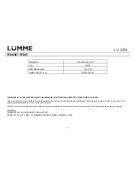 Предварительный просмотр 41 страницы Lumme LU-3208 User Manual