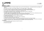 Preview for 8 page of Lumme LU-3209 User Manual