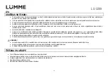 Preview for 38 page of Lumme LU-3209 User Manual