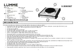 Preview for 2 page of Lumme LU-3637 User Manual