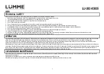 Preview for 6 page of Lumme LU-3834 User Manual