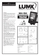 Preview for 2 page of LumX MH-150 Instruction Manual