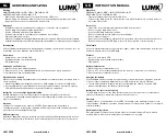 Preview for 1 page of LumX TCT-300 Instruction Manual