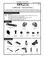 Lund TrailRunner Diamond Plate 2612 Series Installation Instructions Manual предпросмотр