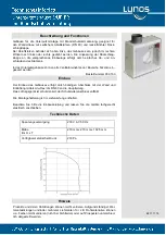 Предварительный просмотр 1 страницы Lunos 3/UP-BR Technical Information Sheet