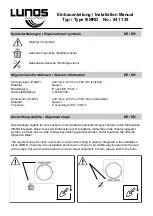 Preview for 1 page of Lunos 9/MRD Installation Manual