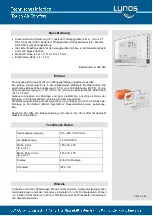 Lunos Touch Air Comfort Technical Information Sheet preview