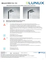 Предварительный просмотр 1 страницы Lunux HELLUX FRITZ 115 Instruction Manual