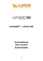 Lupus Electronics LUPUSNET LE930 User Manual предпросмотр