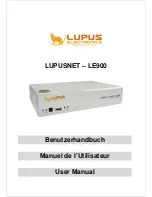 Lupus LUPUSNET LE900 User Manual предпросмотр