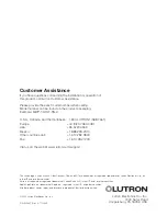 Preview for 8 page of Lutron Electronics Athena User Manual