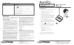 Preview for 1 page of Lutron Electronics AuroRA AR-CA Installation Instructions