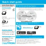 Lutron Electronics Caseta PD-REP Quick Start Manual предпросмотр