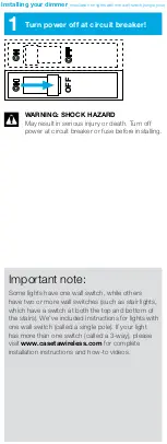 Preview for 2 page of Lutron Electronics Caseta Quick Start Manual