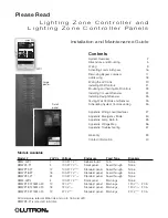 Preview for 1 page of Lutron Electronics DMW-LZC1 Installation And Maintenance Manual