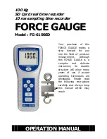 Предварительный просмотр 1 страницы Lutron Electronics FORCE GAUGE FG-6100SD Operation Manual